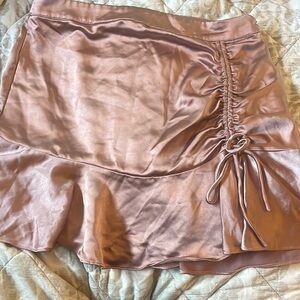Pink Satin Ensemble Skirt Size Large never worn
